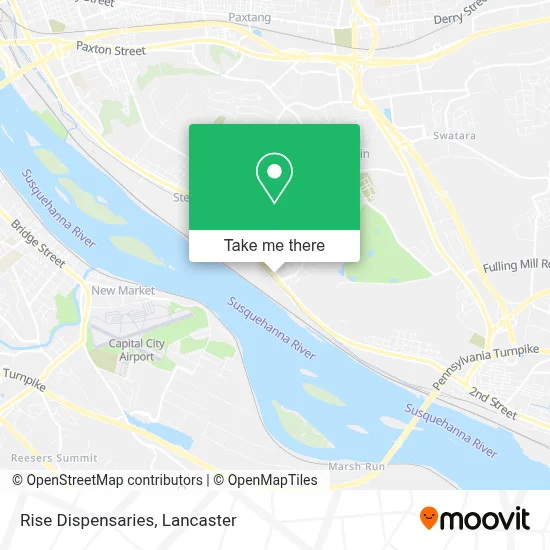 Rise Dispensaries map