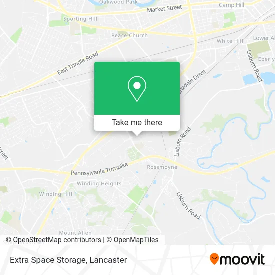Extra Space Storage map