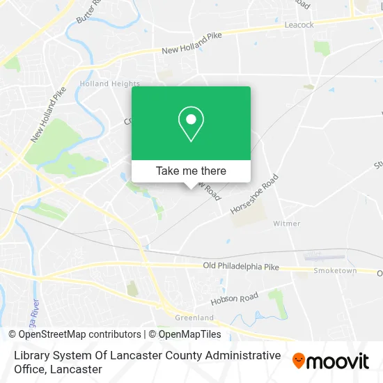 Library System Of Lancaster County Administrative Office map
