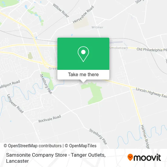 Samsonite Company Store - Tanger Outlets map