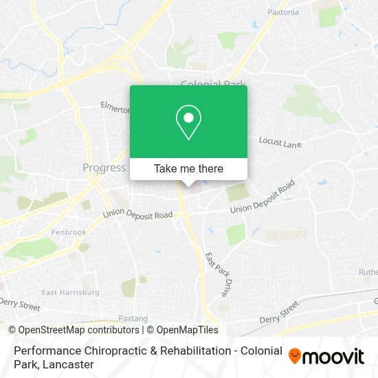 Performance Chiropractic & Rehabilitation - Colonial Park map