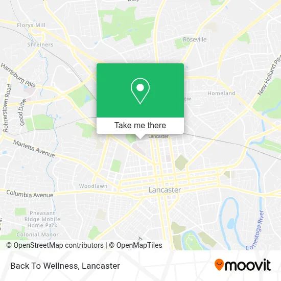 Back To Wellness map