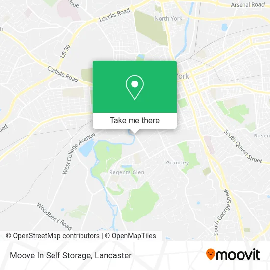 Moove In Self Storage map
