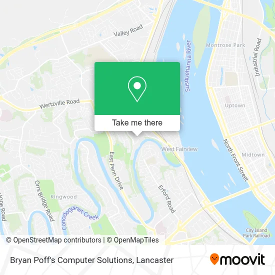 Bryan Poff's Computer Solutions map