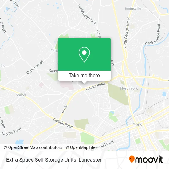 Extra Space Self Storage Units map