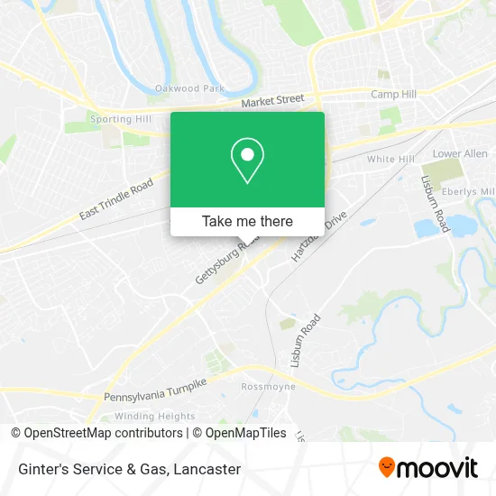 Ginter's Service & Gas map