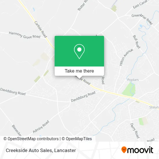 Creekside Auto Sales map