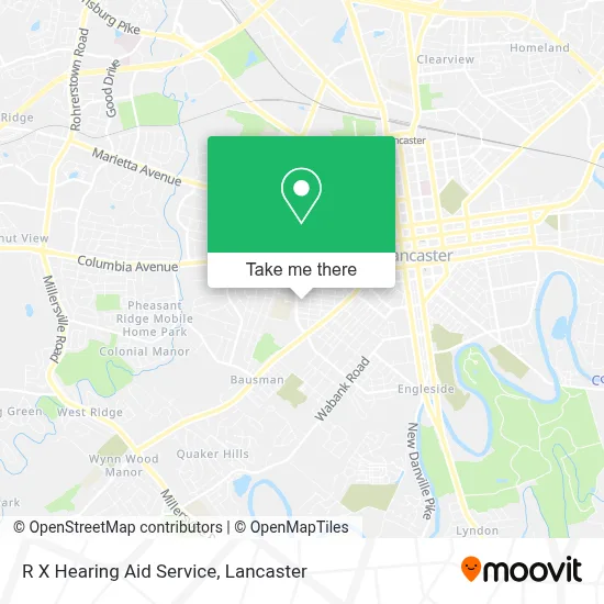 R X Hearing Aid Service map