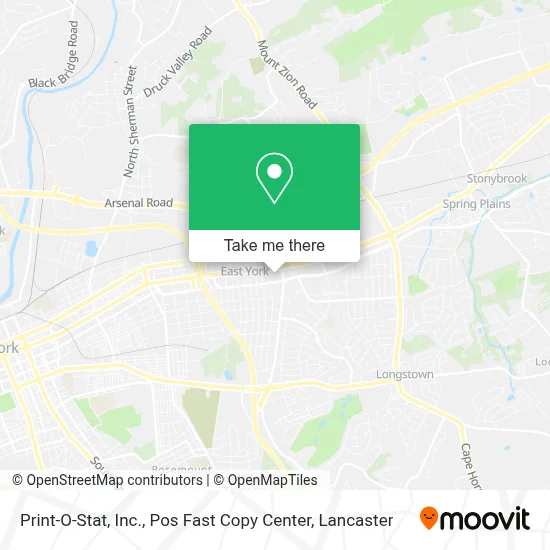 Print-O-Stat, Inc., Pos Fast Copy Center map