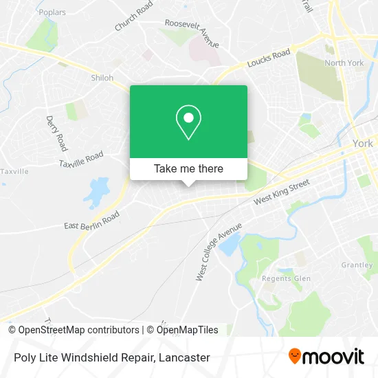 Poly Lite Windshield Repair map