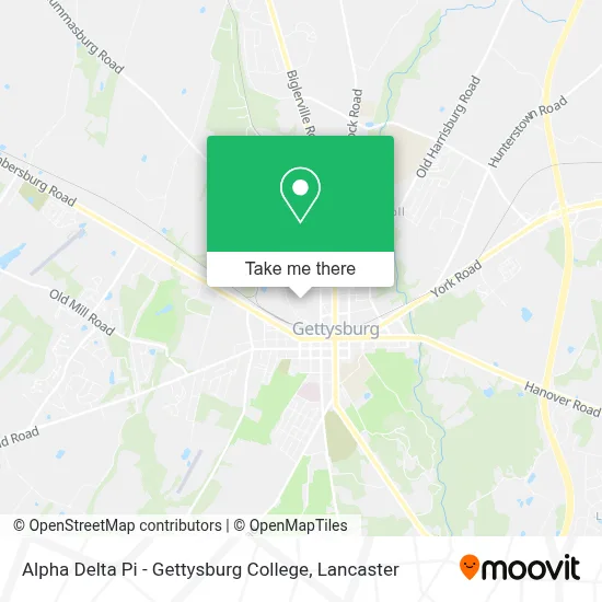Alpha Delta Pi - Gettysburg College map
