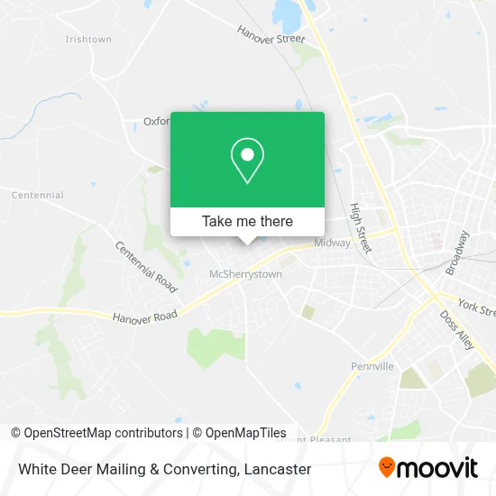 White Deer Mailing & Converting map