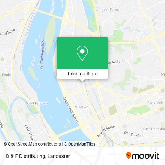 D & F Distributing map