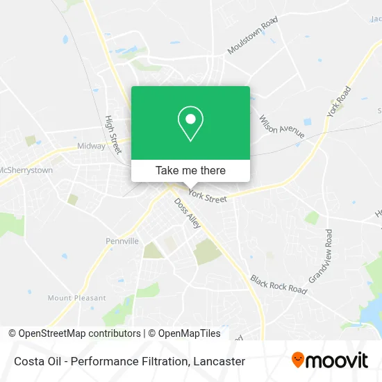 Costa Oil - Performance Filtration map