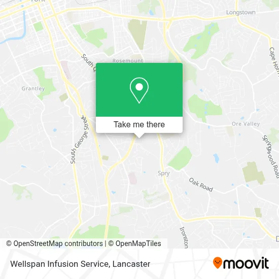 Wellspan Infusion Service map