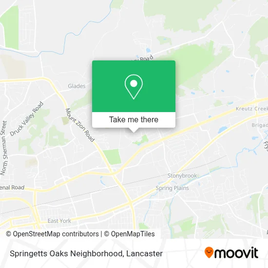 Springetts Oaks Neighborhood map