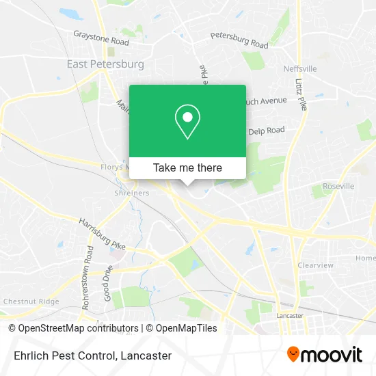 Ehrlich Pest Control map