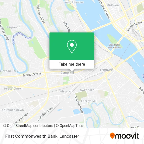First Commonwealth Bank map