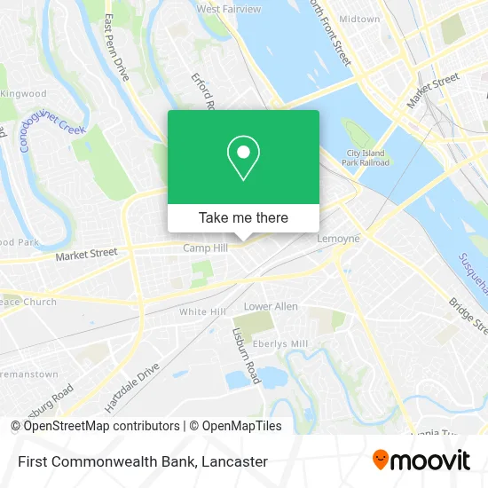 First Commonwealth Bank map
