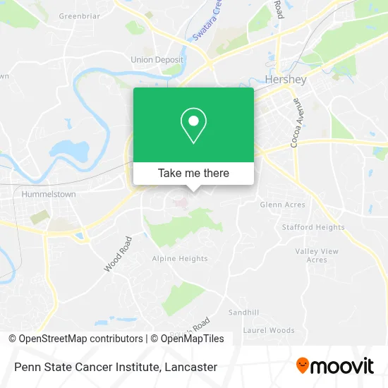 Penn State Cancer Institute map