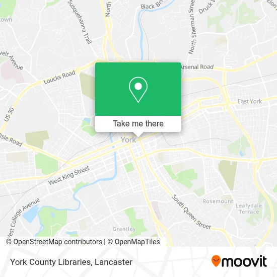 York County Libraries map