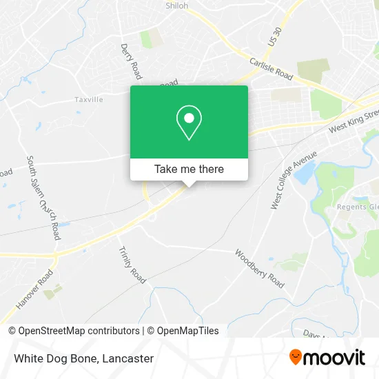 White Dog Bone map