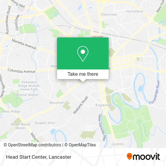 Head Start Center map