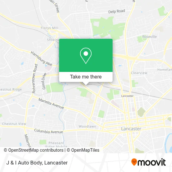 J & I Auto Body map