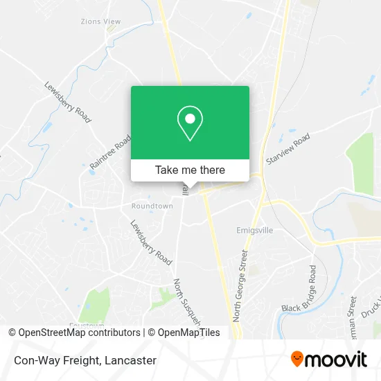 Con-Way Freight map