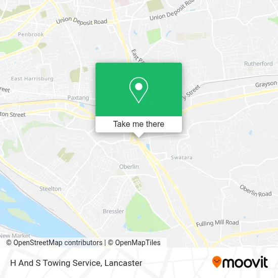 H And S Towing Service map