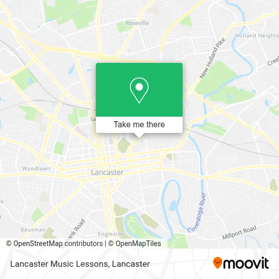 Lancaster Music Lessons map