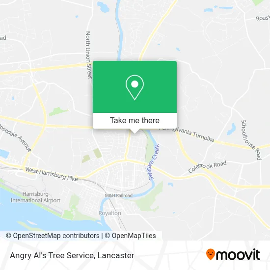 Angry Al's Tree Service map