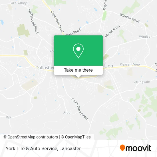 York Tire & Auto Service map