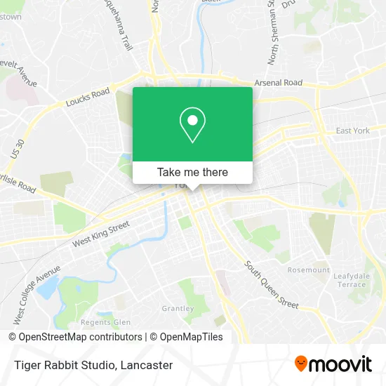 Tiger Rabbit Studio map
