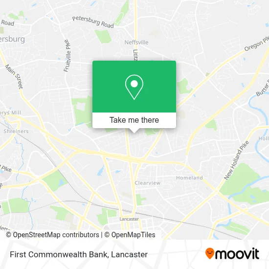 First Commonwealth Bank map
