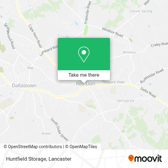 Huntfield Storage map