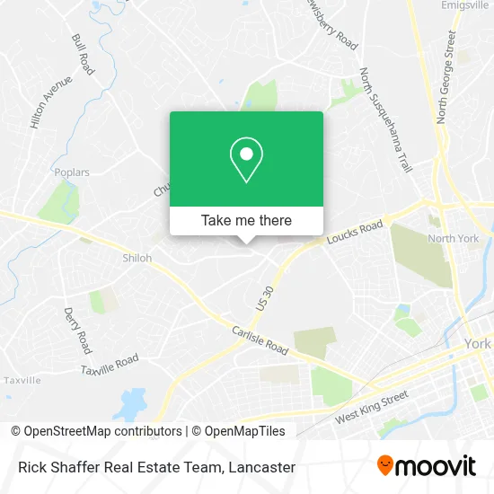 Rick Shaffer Real Estate Team map
