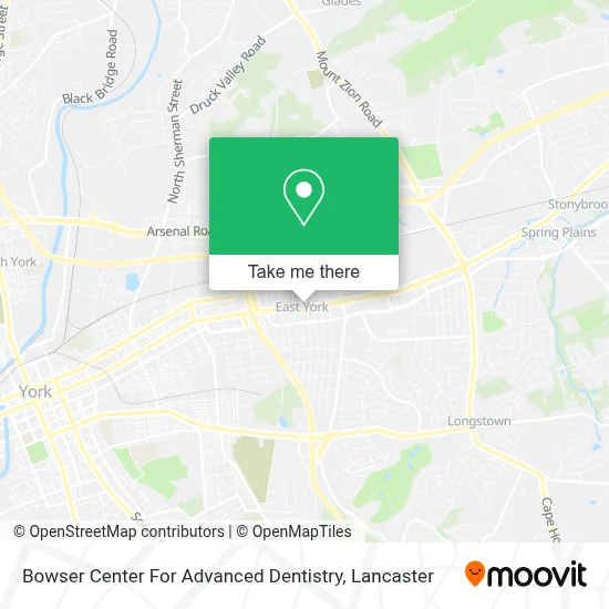 Bowser Center For Advanced Dentistry map