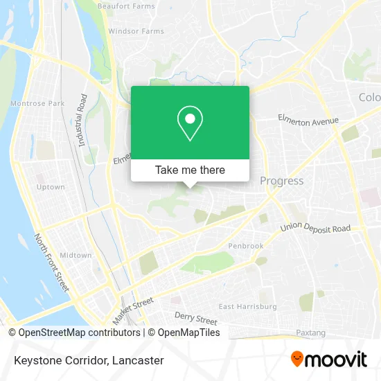 Keystone Corridor map