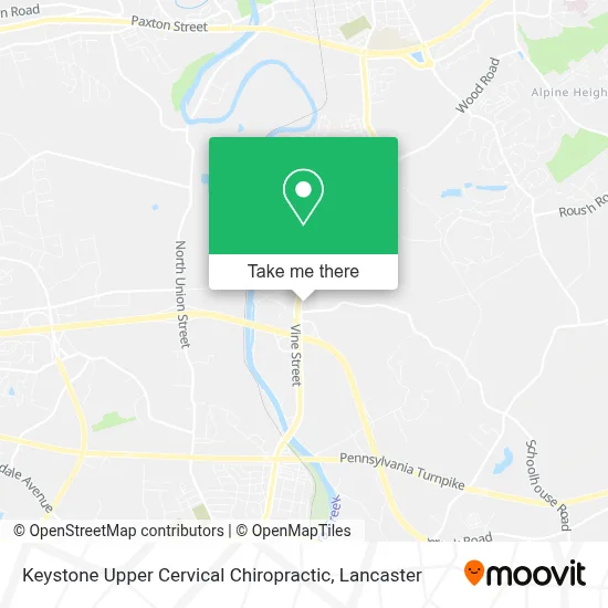 Keystone Upper Cervical Chiropractic map