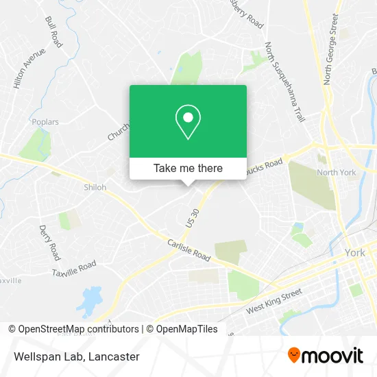 Wellspan Lab map