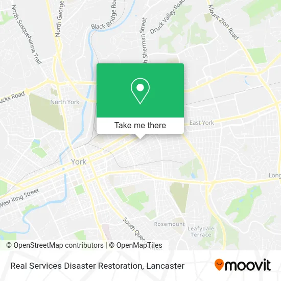 Real Services Disaster Restoration map