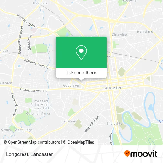 Longcrest map