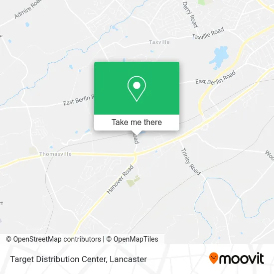Target Distribution Center map