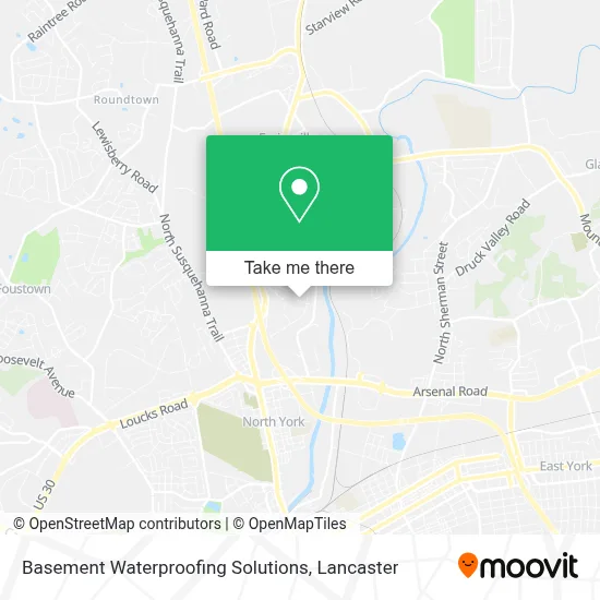 Basement Waterproofing Solutions map