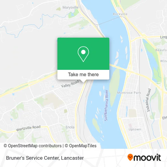 Bruner's Service Center map