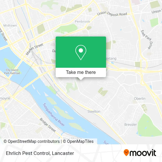Ehrlich Pest Control map