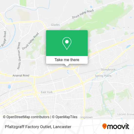 Pfaltzgraff Factory Outlet map