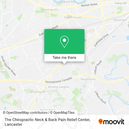 The Chiropractic Neck & Back Pain Relief Center map
