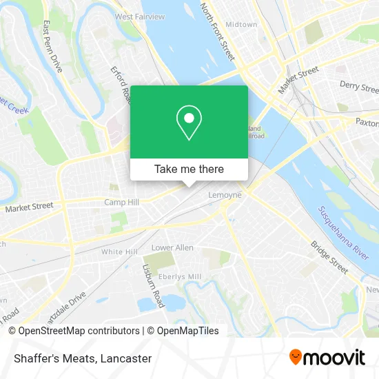 Shaffer's Meats map